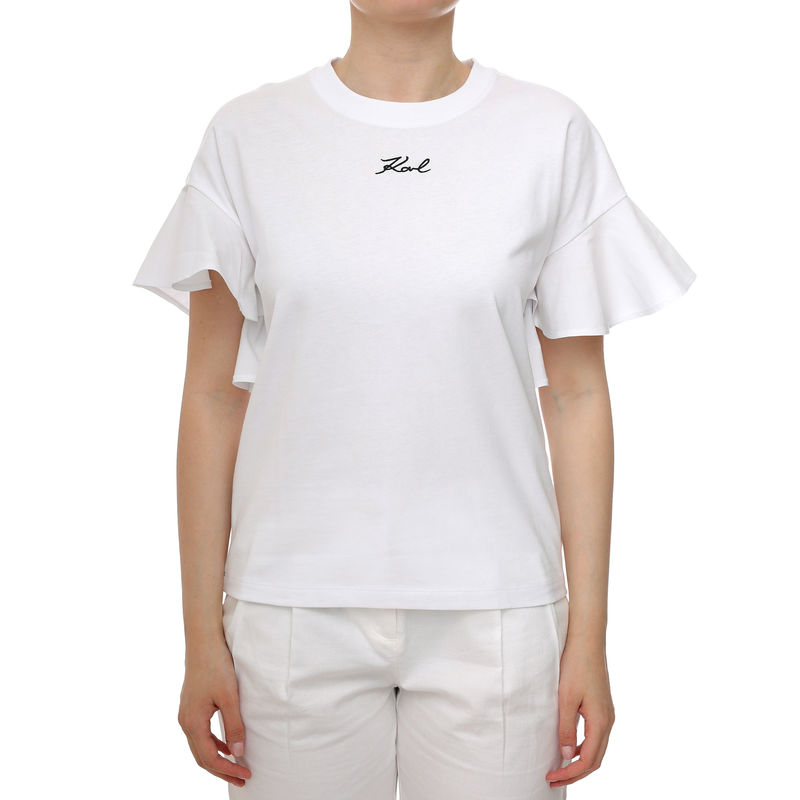 Ženska majica Karl Lagerfeld fabric mix t-shirt