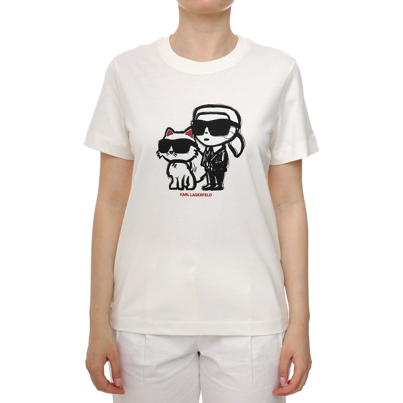 Ženska majica Karl Lagerfeld ikon sketch duo t-shirt
