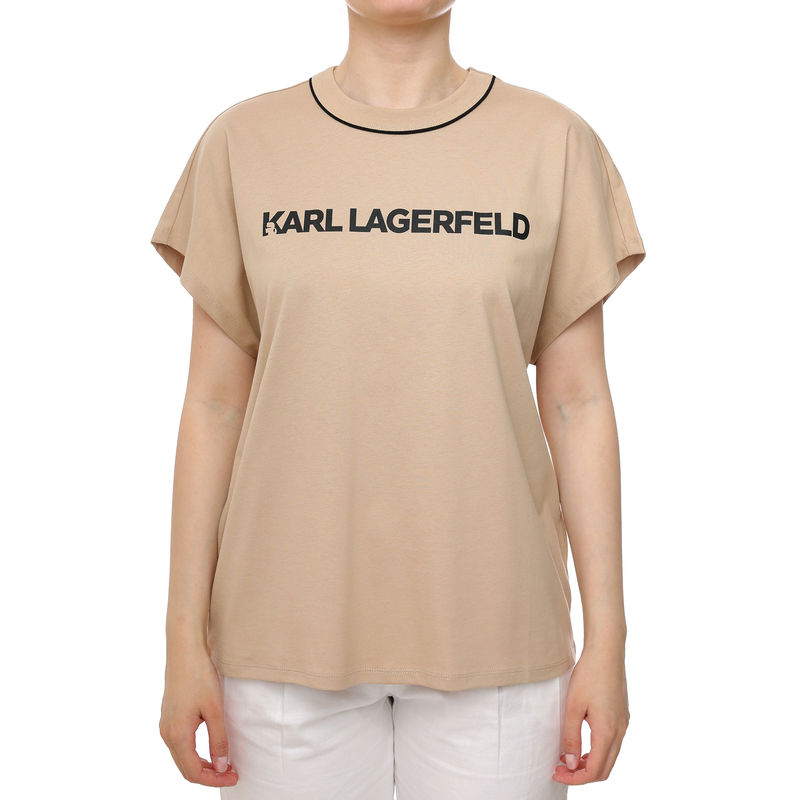 Ženska majica Karl Lagerfeld logo piping t-shirt