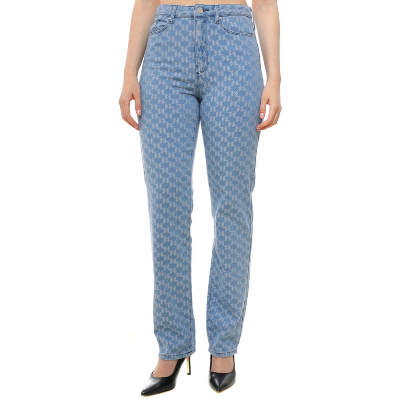 Ženske farmerke Karl Lagerfeld kl jacquard denim pants