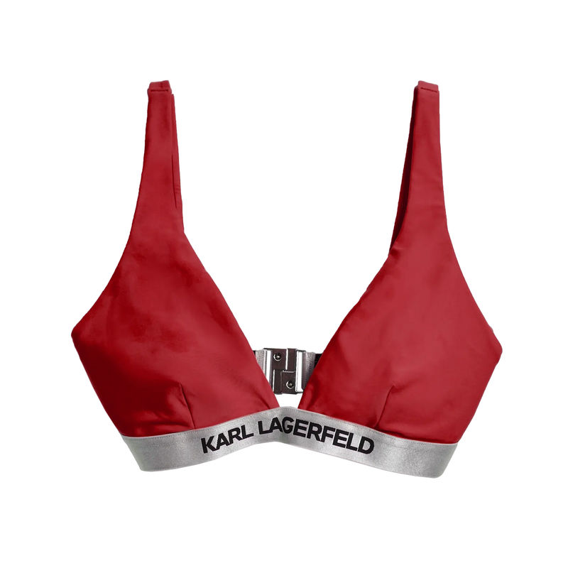 Ženski kupaći gornji deo Karl Lagerfeld Logo Triangle top