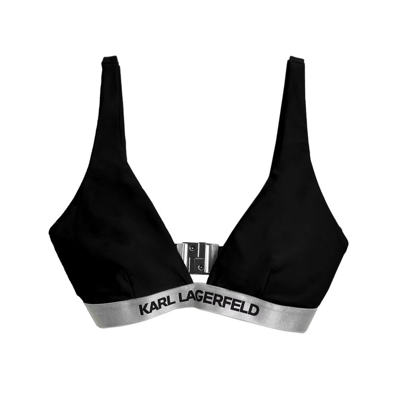 Ženski kupaći gornji deo Karl Lagerfeld Logo Triangle top