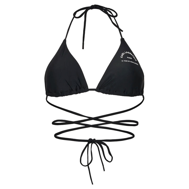 Ženski kupaći gornji deo Karl Lagerfeld Triangle W/ Logo