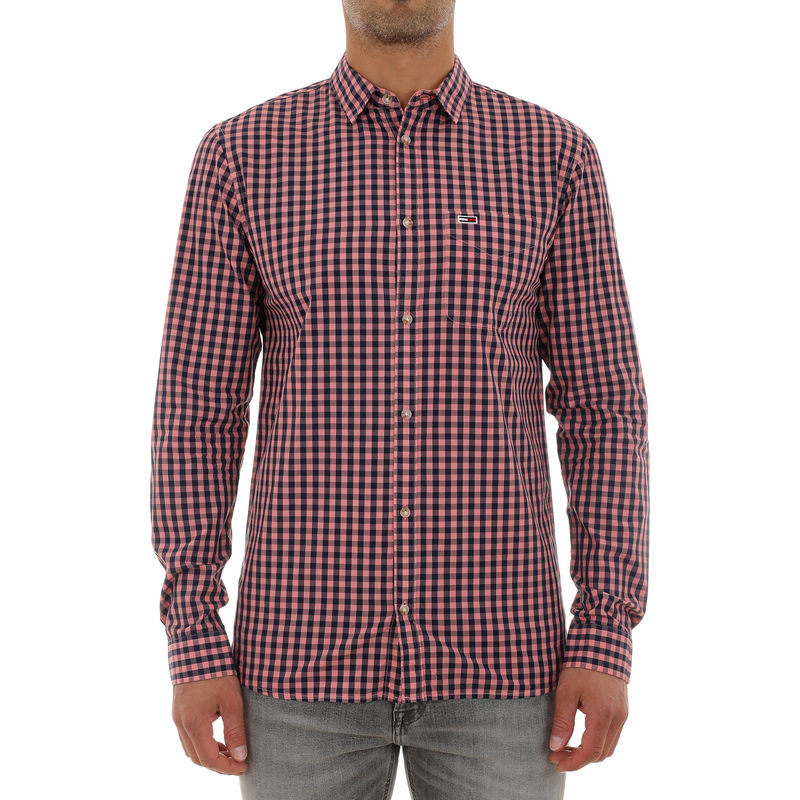 Muška košulja Tommy Hilfiger TJM OVERDYE POPLIN CHECK SHIRT