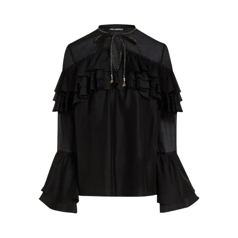 Ženska košulja Karl Lagerfeld fashion boheme blouse