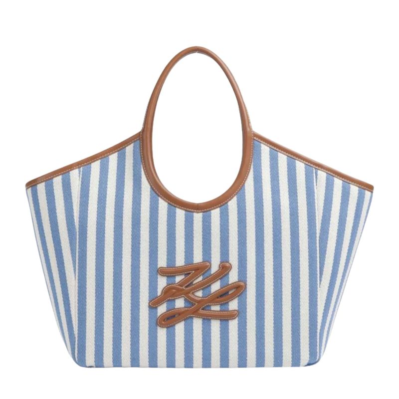 Ženska torba Karl Lagerfeld k/autograph stripe canvas bag