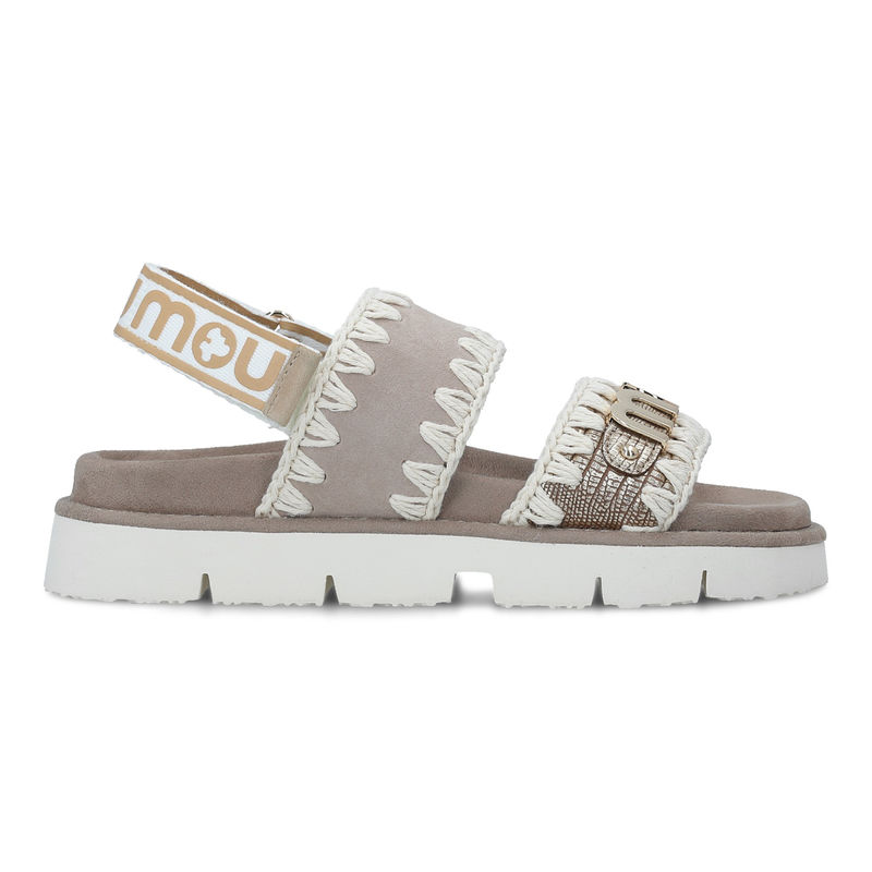 Ženske sandale Mou New Bio Sandal Back Strap Big Metal Logo