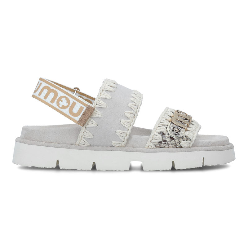 Ženske sandale Mou New Bio Sandal Back Strap Big Metal Logo