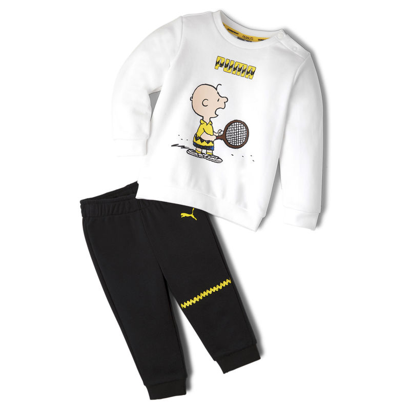 Dečiji set Puma X PEANUTS Minicats Crew Jogger