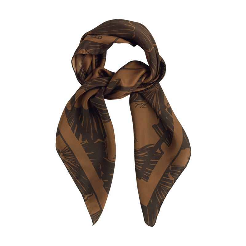 Ženska ešarpa Karl Lagerfeld k/signature fan big silk scarf