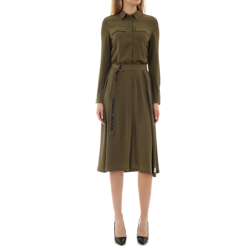Ženska haljina Tommy Hilfiger TJW MIDI SHIRT DRESS