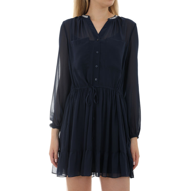 Ženska haljina Tommy Hilfiger TJW TIERED A-LINE DRESS