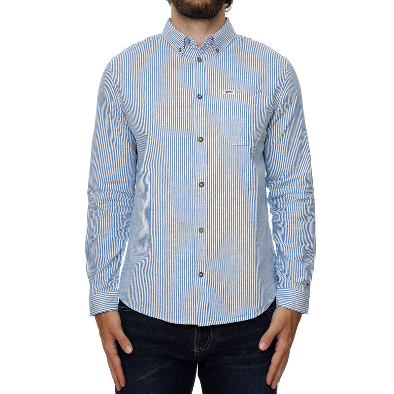 Muška košulja Tommy Hilfiger STRIPED LINEN BLEND SHIRT