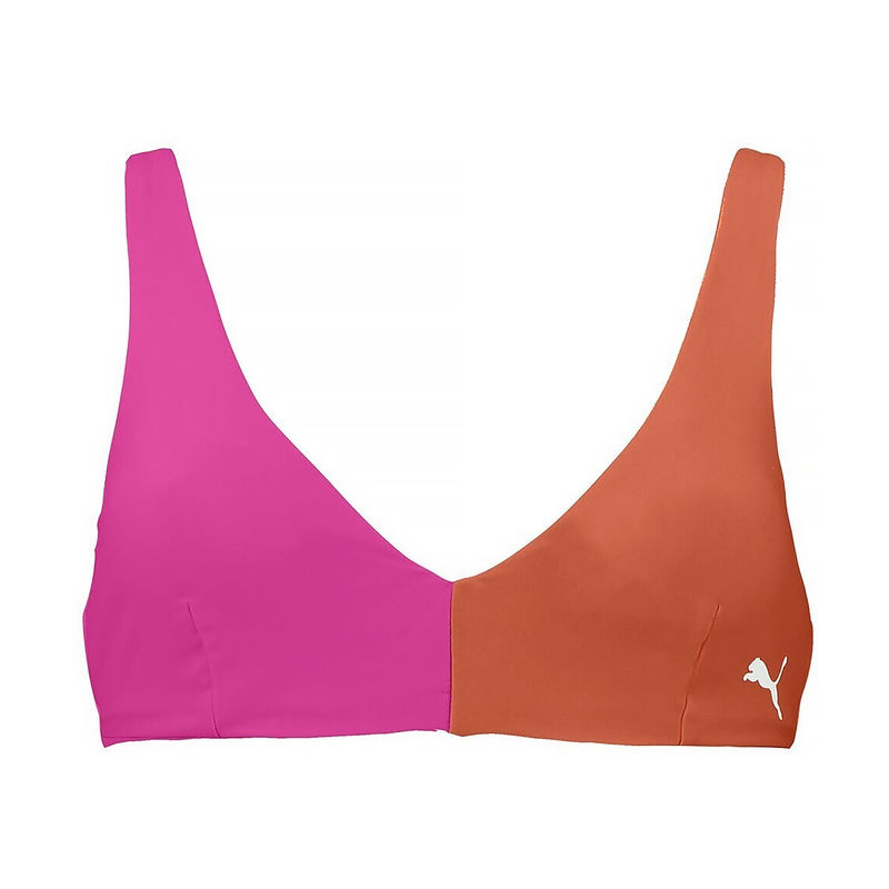 Ženski kupaći gornji deo Puma SWIM WOMEN COLOURBLOCK PLUNGE TOP 1P