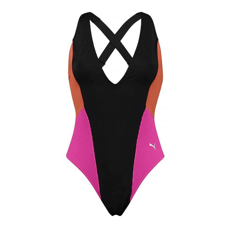 Ženski kupaći Puma SWIM WOMEN PLUNGE SWIMSUIT 1P