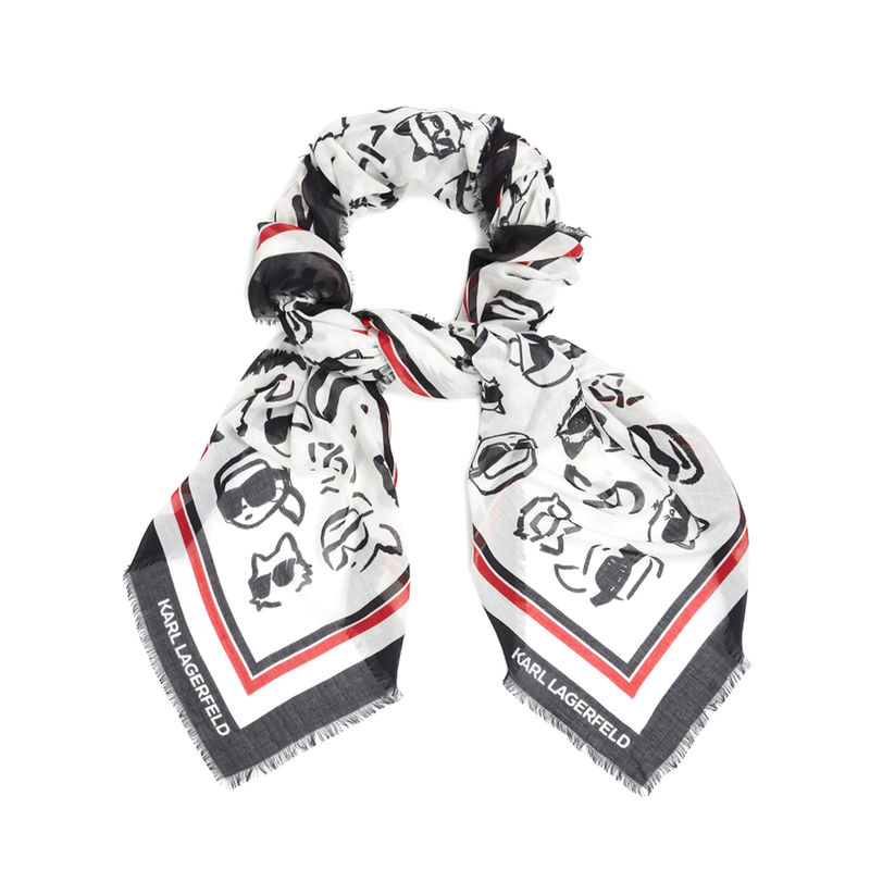 Ženska ešarpa Karl Lagerfeld ikon doodle aop modal scarf