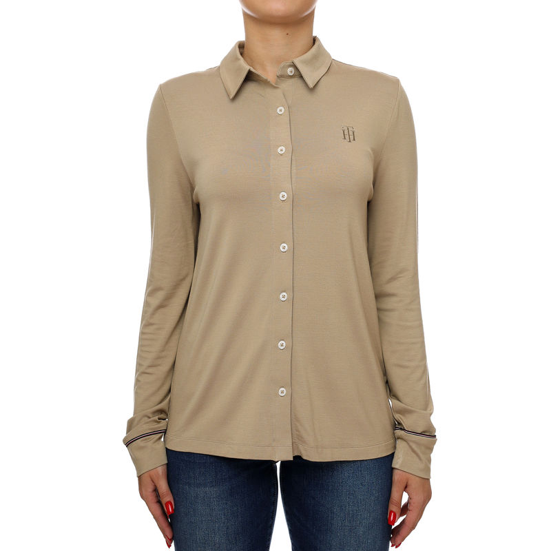 Ženska košulja Tommy Hilfiger REGULAR VISCOSE JERSEY SHIRT