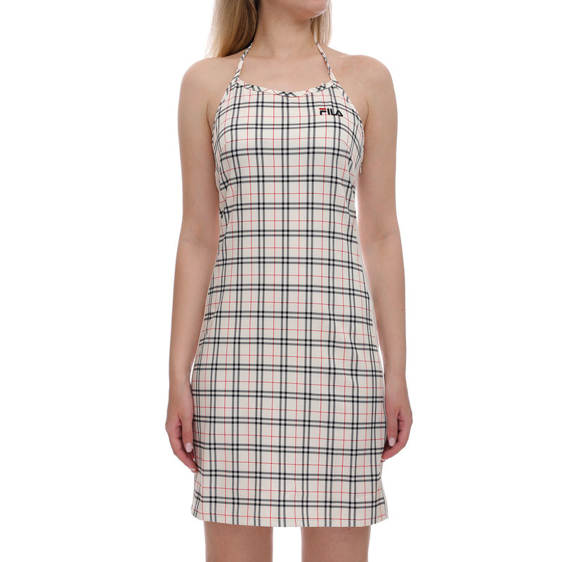 Ženska haljina Fila TESS AOP HALTER-NECK DRESS