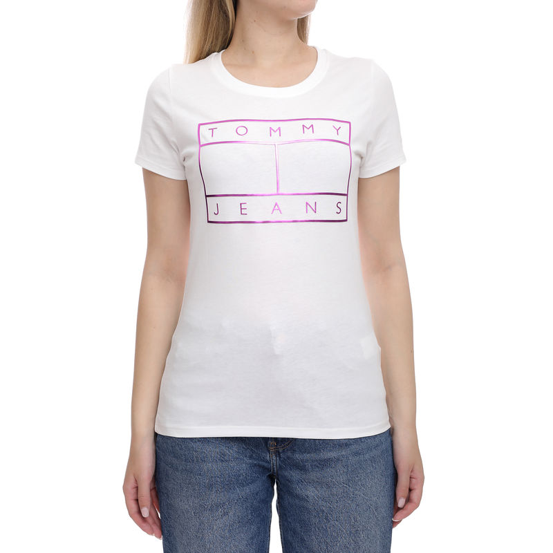 Ženska majica Tommy Hilfiger TJW METALLIC FLAG TEE