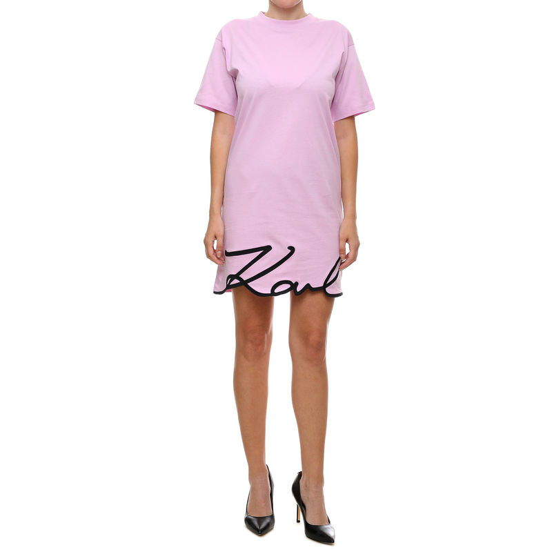 Ženska haljina Karl Lagerfeld Karl Signature Hem dress