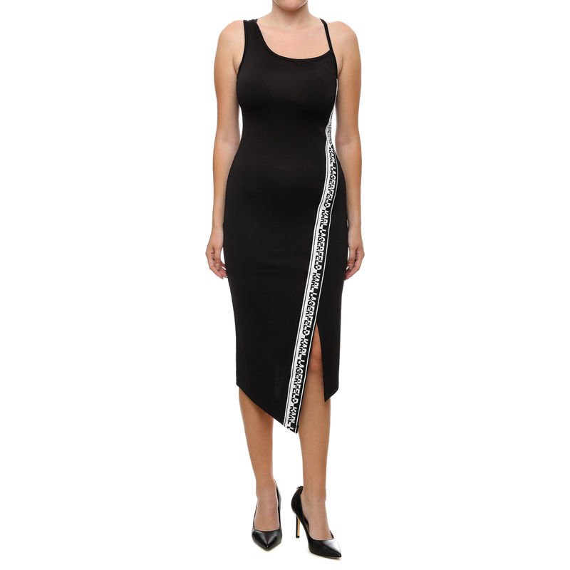 Ženska haljina Karl Lagerfeld Logo Tape Jersey dress