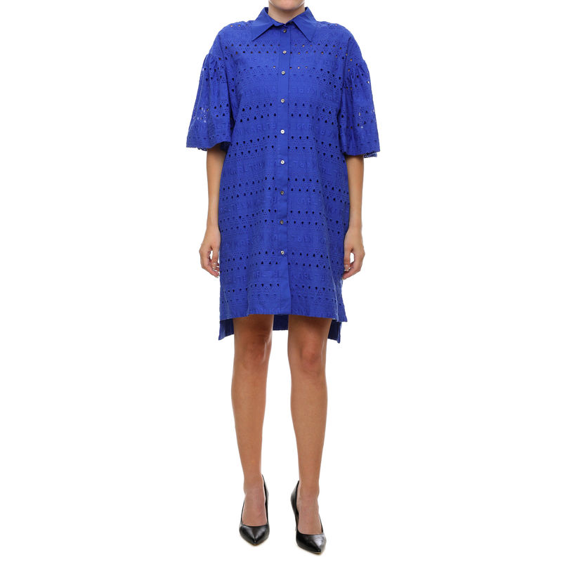 Ženska haljina Karl Lagerfeld Sslv Embroidery Shirt dress