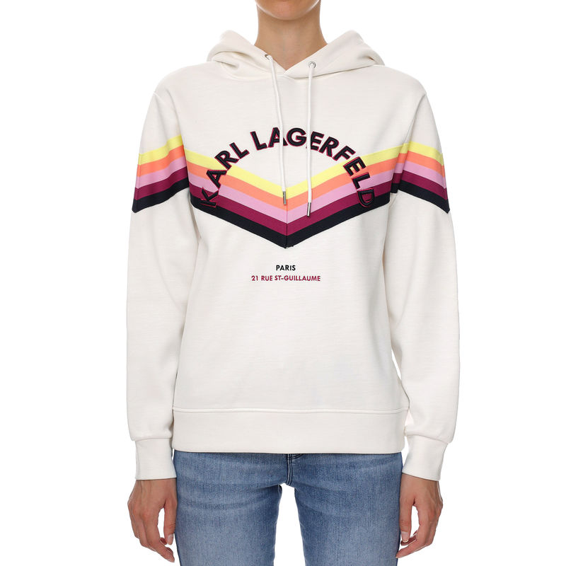 Ženski duks Karl Lagerfeld HOODIE W/ STRIPE TAPE