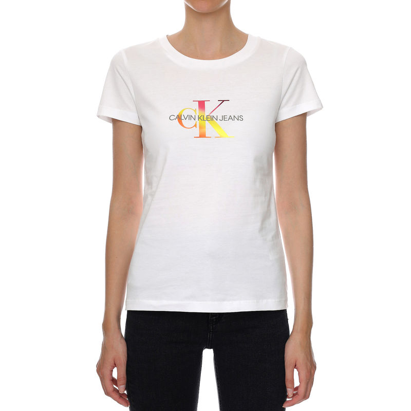 Ženska majica Calvin Klein SEASONAL FILLED MONOGRAM TEE