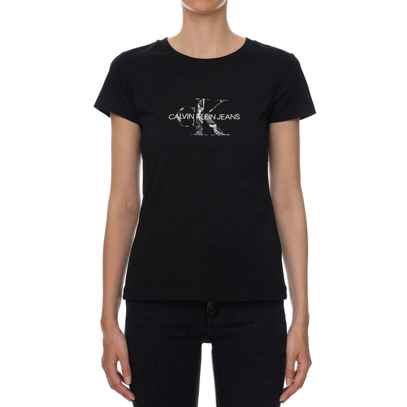 Ženska majica Calvin Klein SEASONAL FILLED MONOGRAM TEE