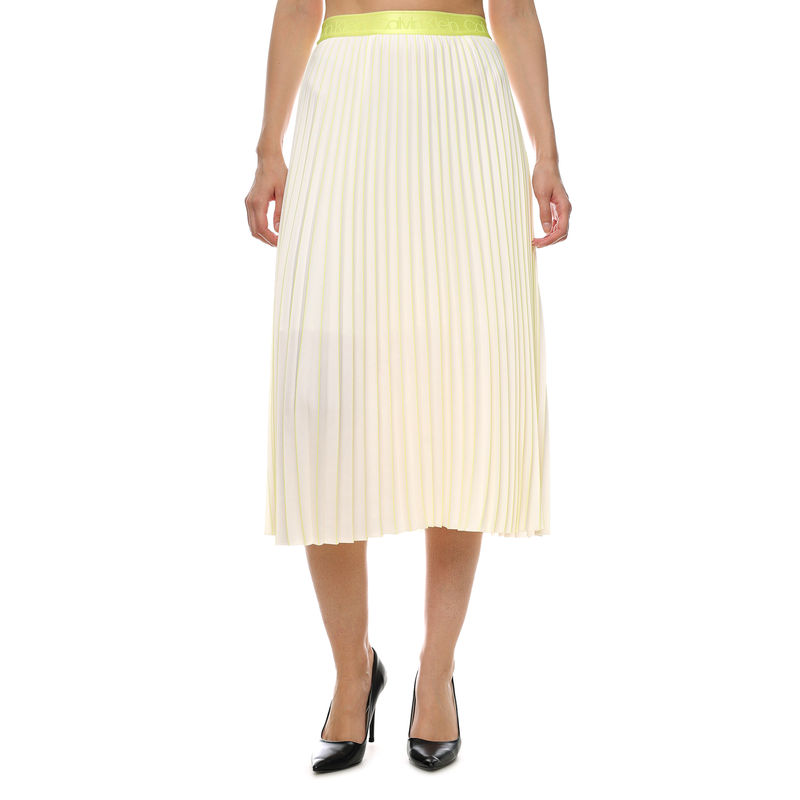 Ženska suknja Calvin Klein SUNRAY PLEAT TWO TONE MIDI SKIRT