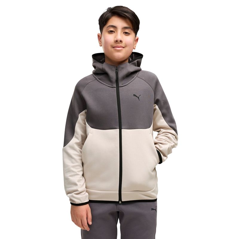 Dečiji duks sa zipom i kapuljačom Puma Tech Elevated full-zip hoodie dk b
