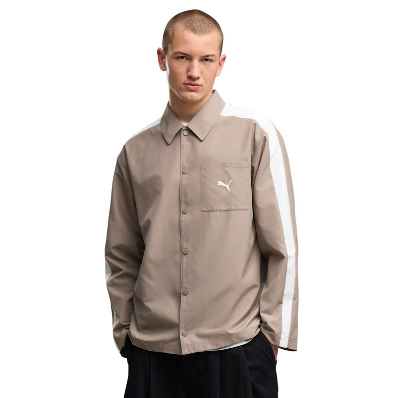 Muška košulja Puma T7 relaxed woven overshirt