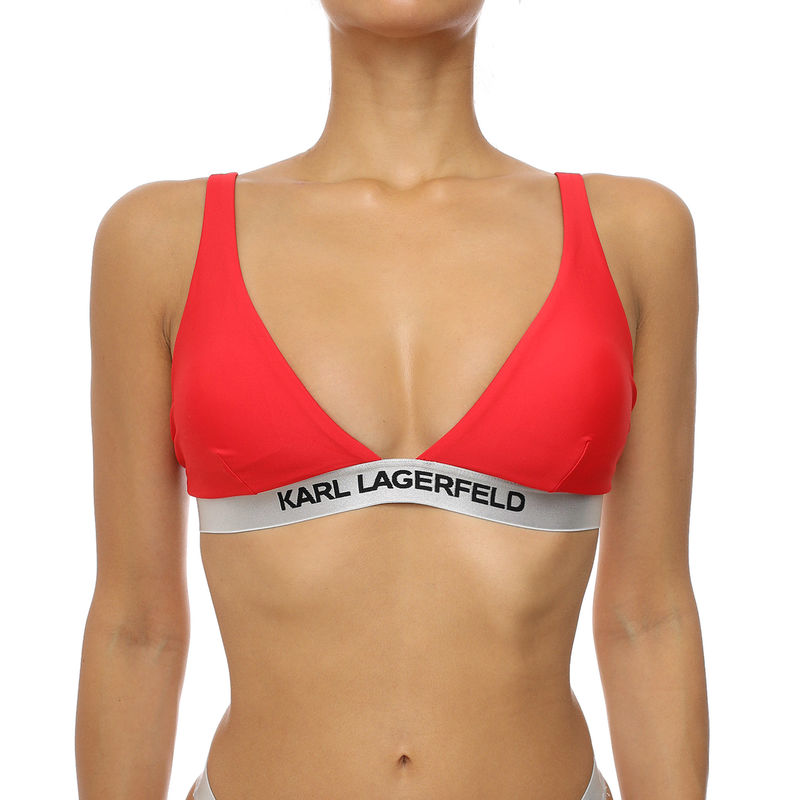 Ženski kupaći gornji deo Karl Lagerfeld Logo Triangle top