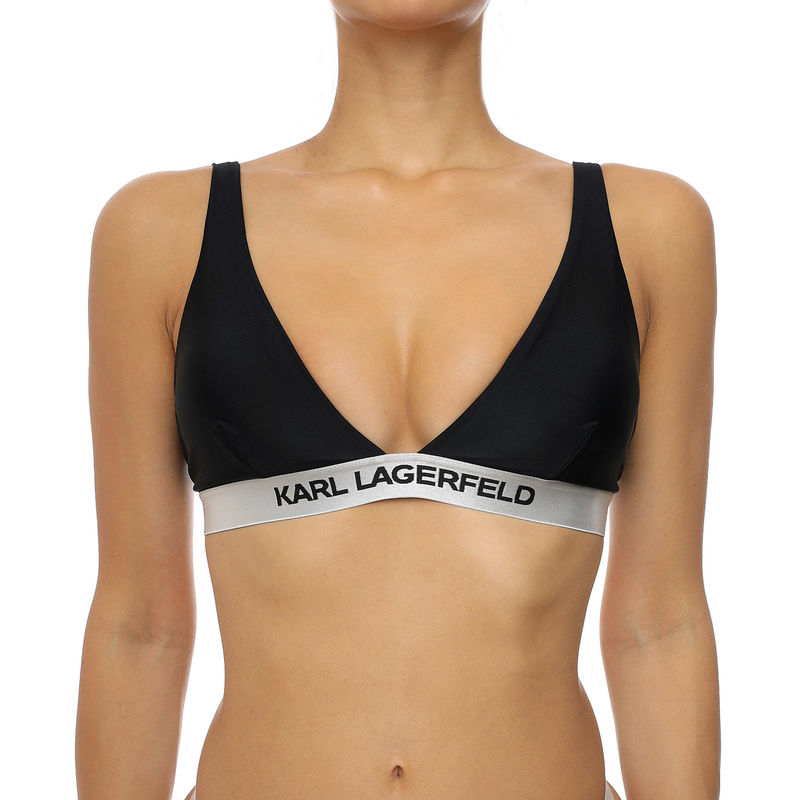 Ženski kupaći gornji deo Karl Lagerfeld Logo Triangle top