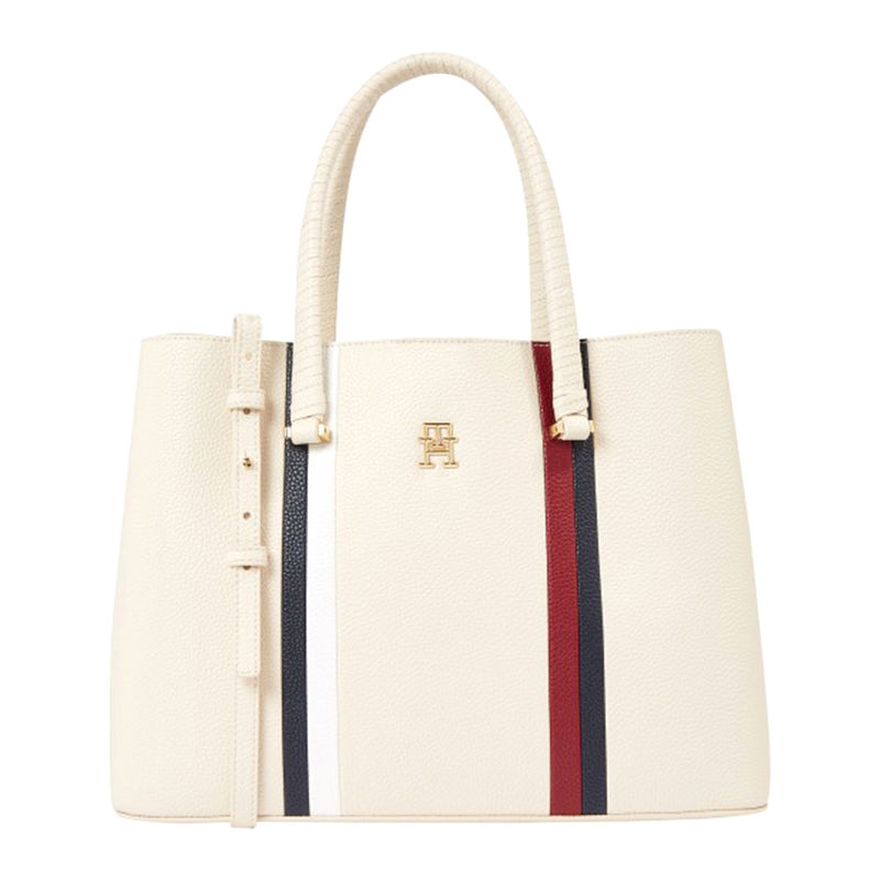 Ženska torba Tommy Hilfiger Th Emblem Satchel Corp