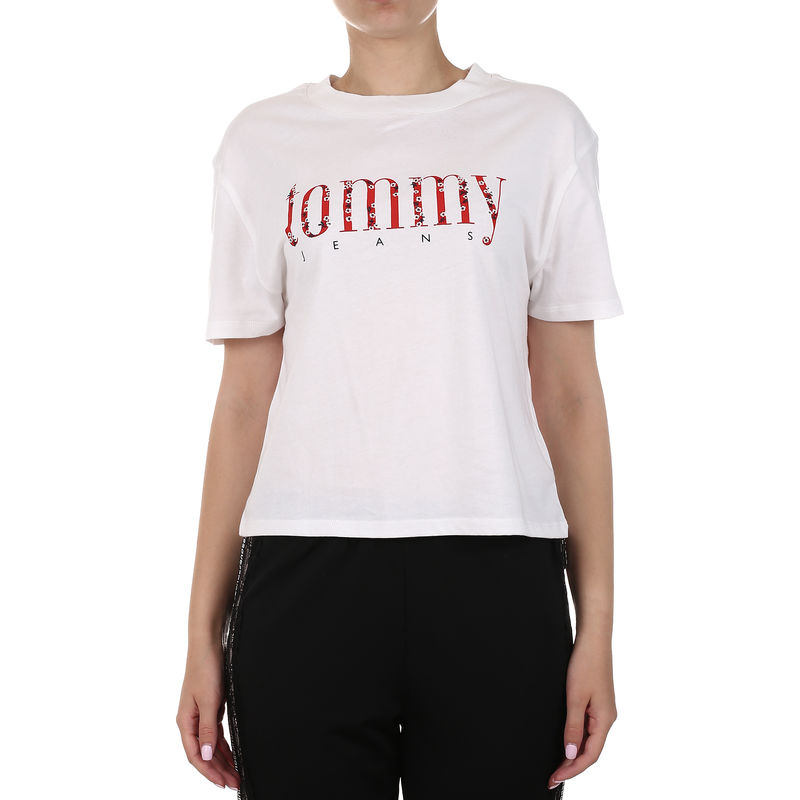 Ženska majica Tommy Hilfiger FLORAL EMBROIDERY TEE