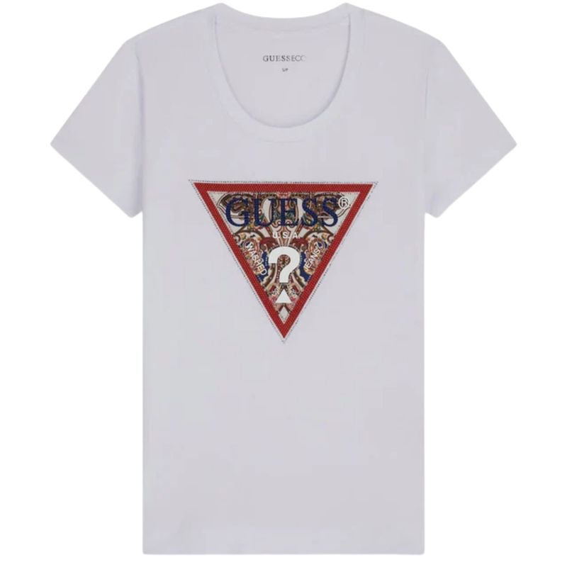 Ženska majica Guess Ss cn paisley triangle tee