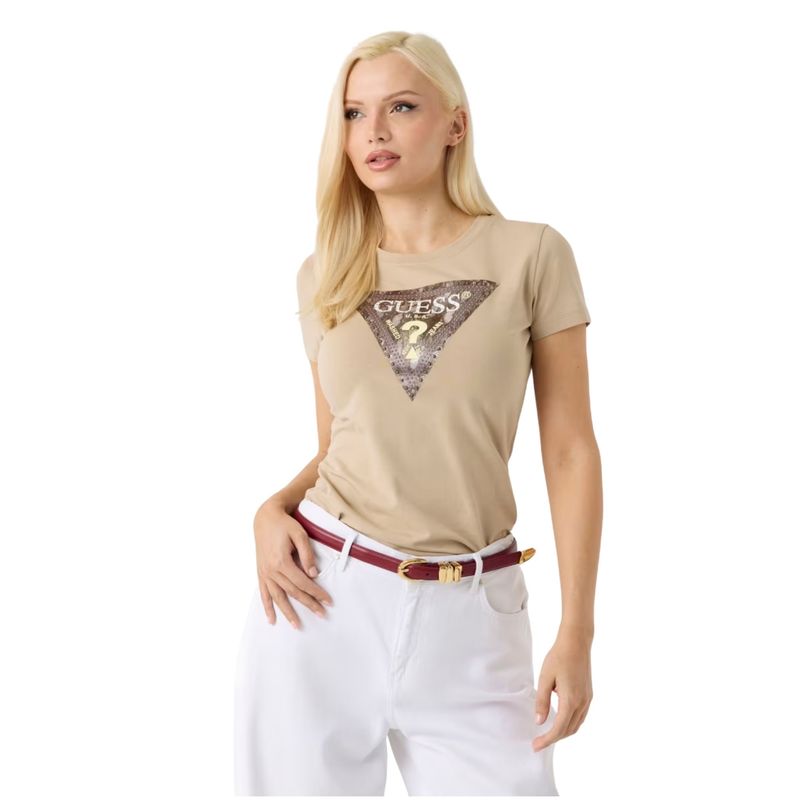 Ženska majica Guess Ss cn snake triangle tee