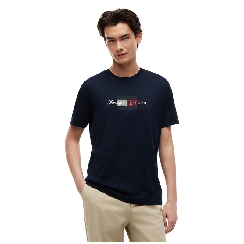 Muška majica Tommy Hilfiger script flag regular tee