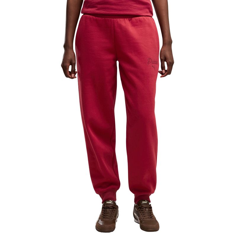 Ženska trenerka donji deo Puma Ess script comfort sweatpants fl cl