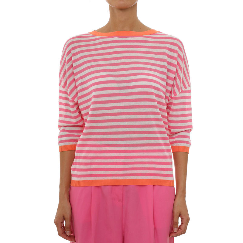 Ženski džemper Lola Bicolor striped jersey with french sleeves