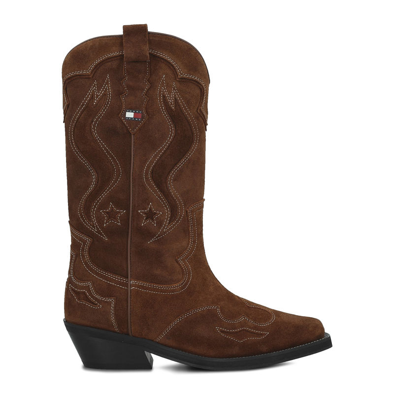 Ženske čizme Tommy Hilfiger archive cowboy boot suede