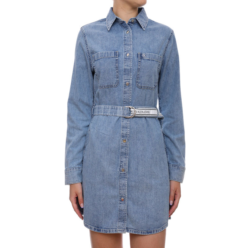 Ženska haljina Calvin Klein RELAXED SHIRT DRESS BELT