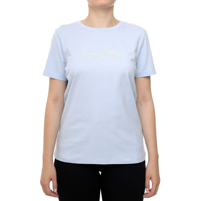 Ženska majica Tommy Hilfiger Script reg c-nk ss t-shirt