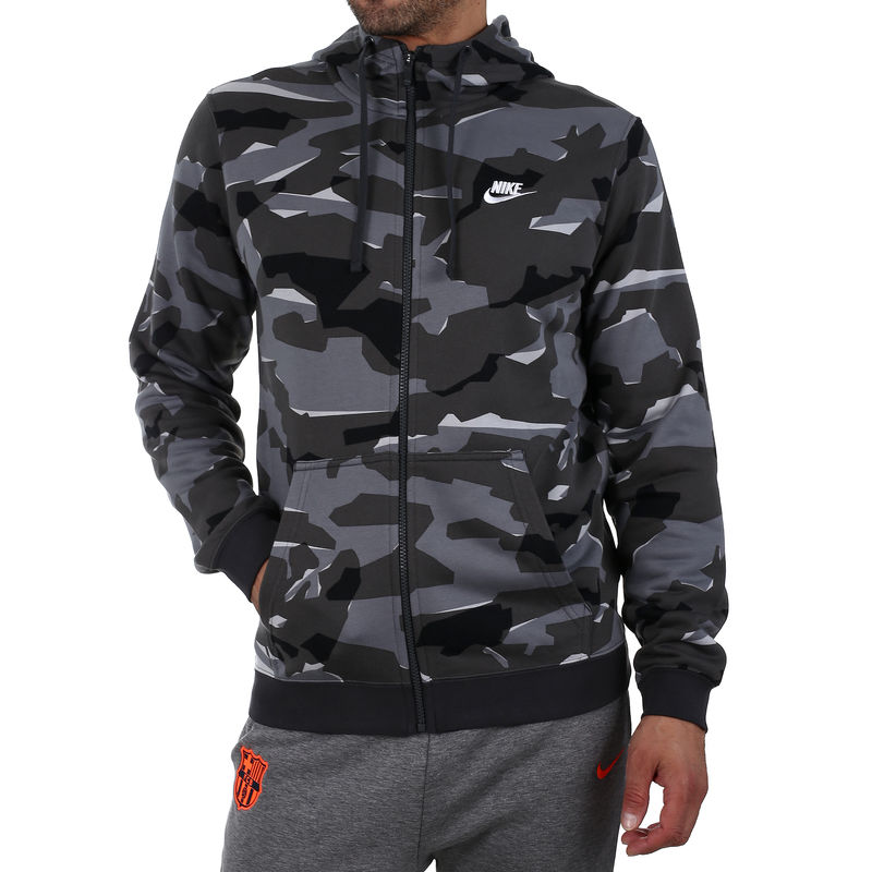 Muški duks Nike M NSW CLUB CAMO HOODIE FZ FT