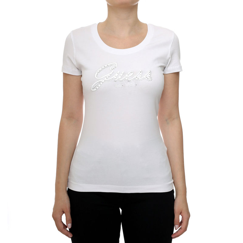 Ženska majica Guess Cn ss embro script logo tee