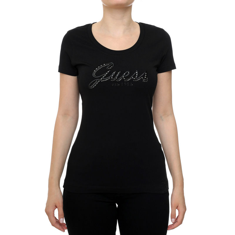 Ženska majica Guess Cn ss embro script logo tee