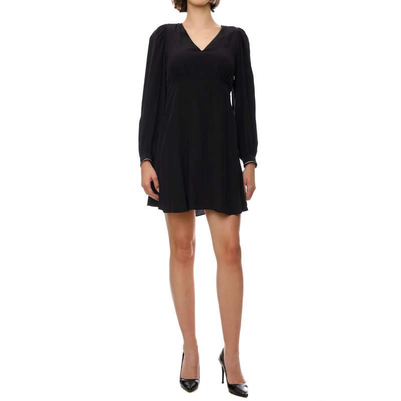 Ženska haljina Tommy Hilfiger Fluid Solid Short V-Neck dress