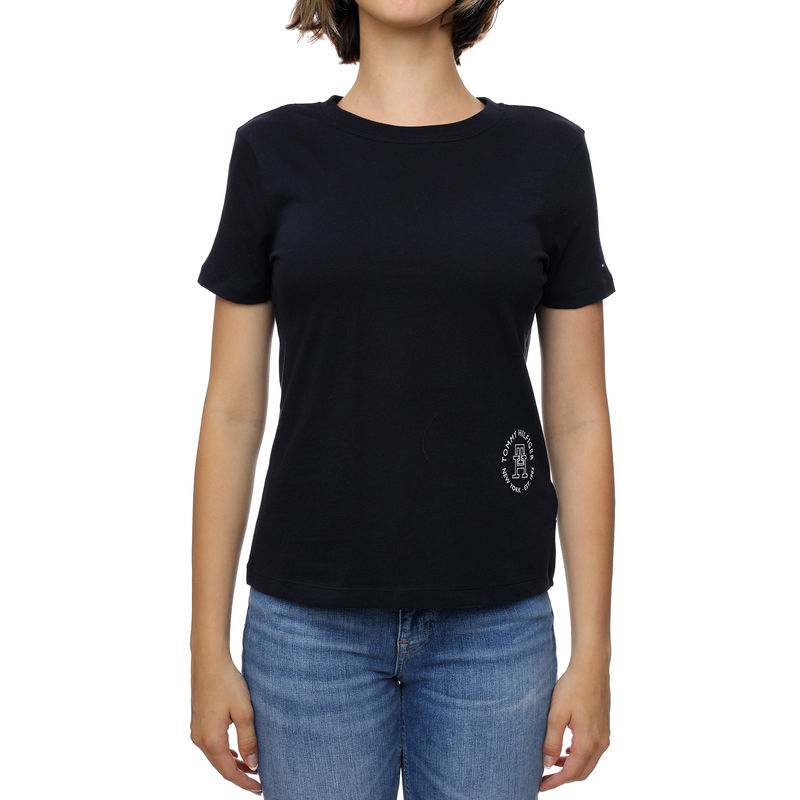 Ženska majica Tommy Hilfiger Reg Round Md Th C-Nk Ss