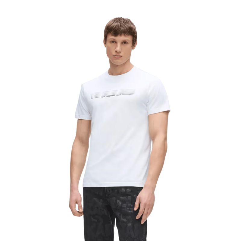 Muška majica Karl Lagerfeld slim stripes logo tee